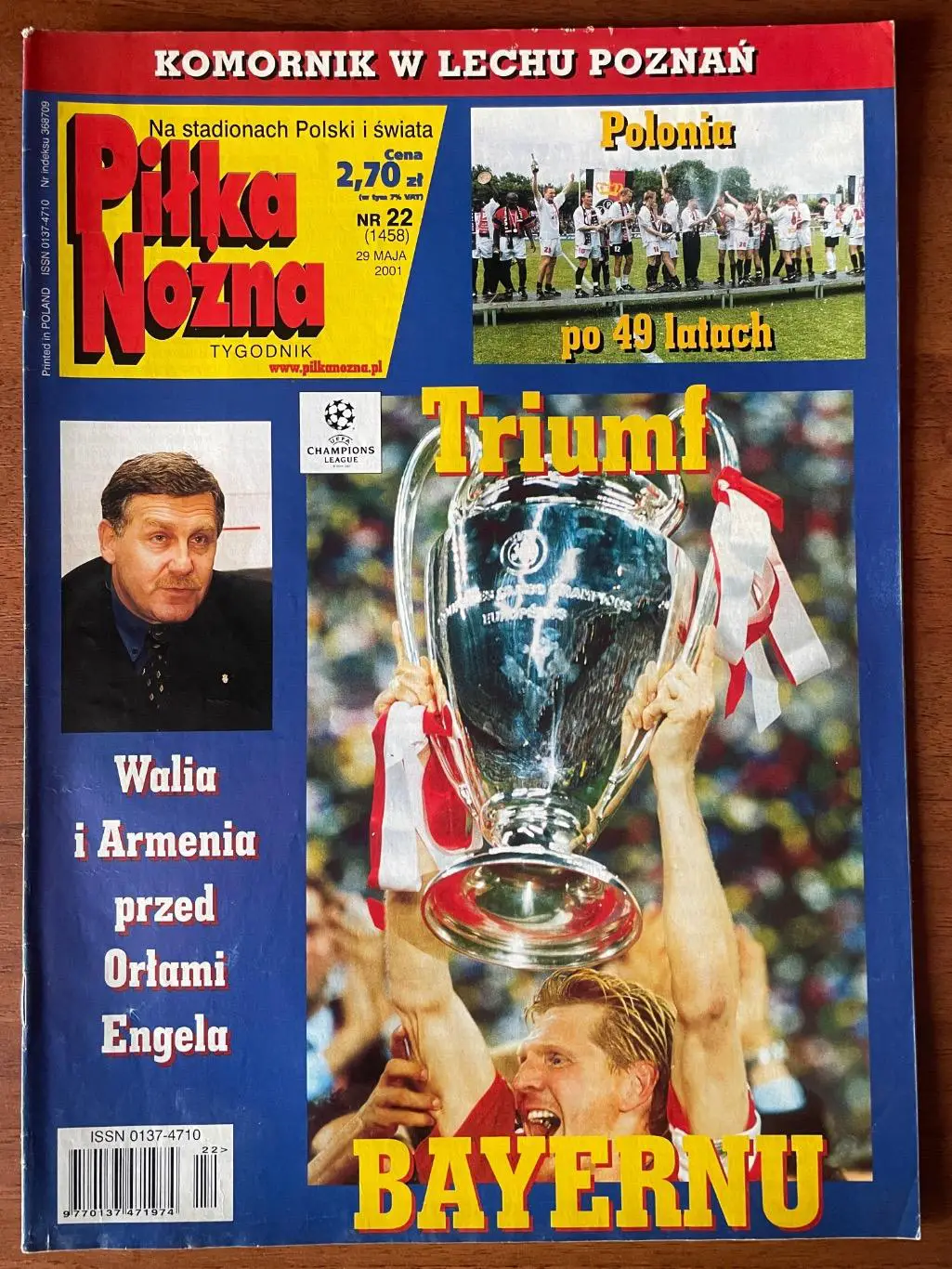 Журнал. Футбол Pilka Nozna N21/2001.Постер Ліверпуль,Хайто.