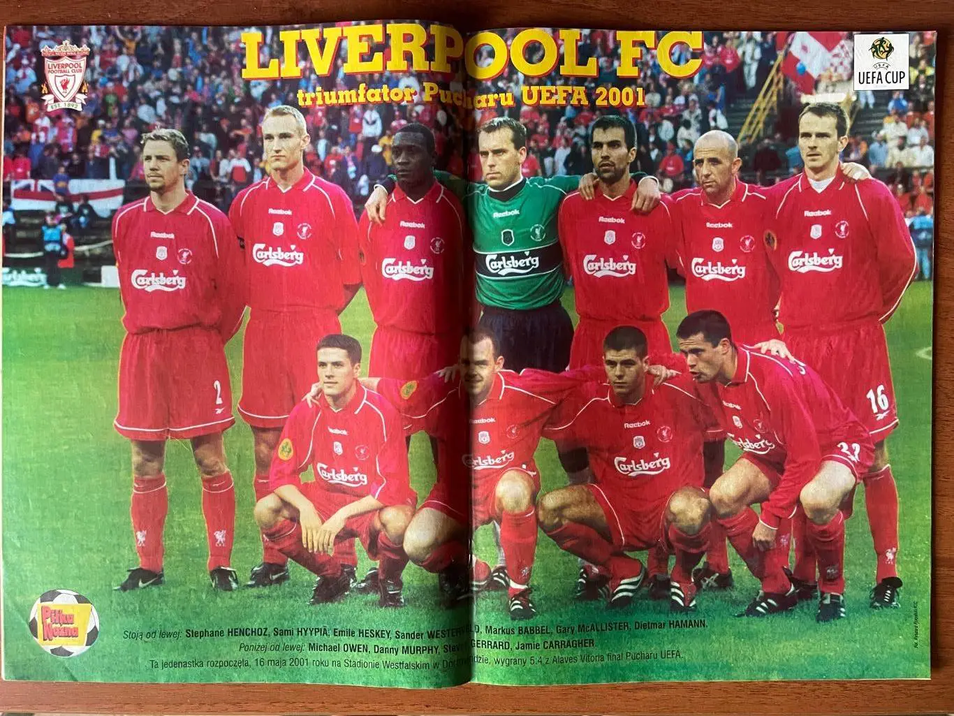 Журнал. Футбол Pilka Nozna N21/2001.Постер Ліверпуль,Хайто. 1