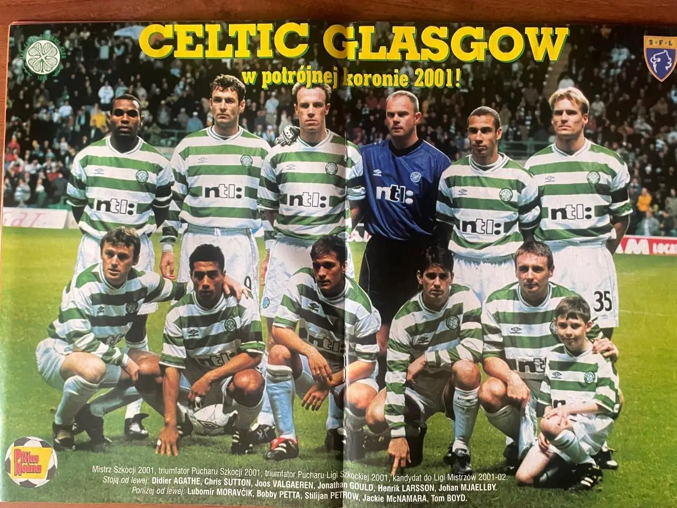 Журнал. Футбол Pilka Nozna N30/2001.Постер Селтік,Елбер . 1