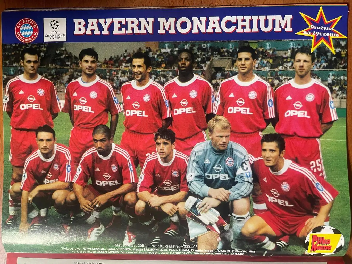 Журнал. Футбол Pilka Nozna N39/2001.Постер Баварія,Панатинаікос,Жевлаков . 3