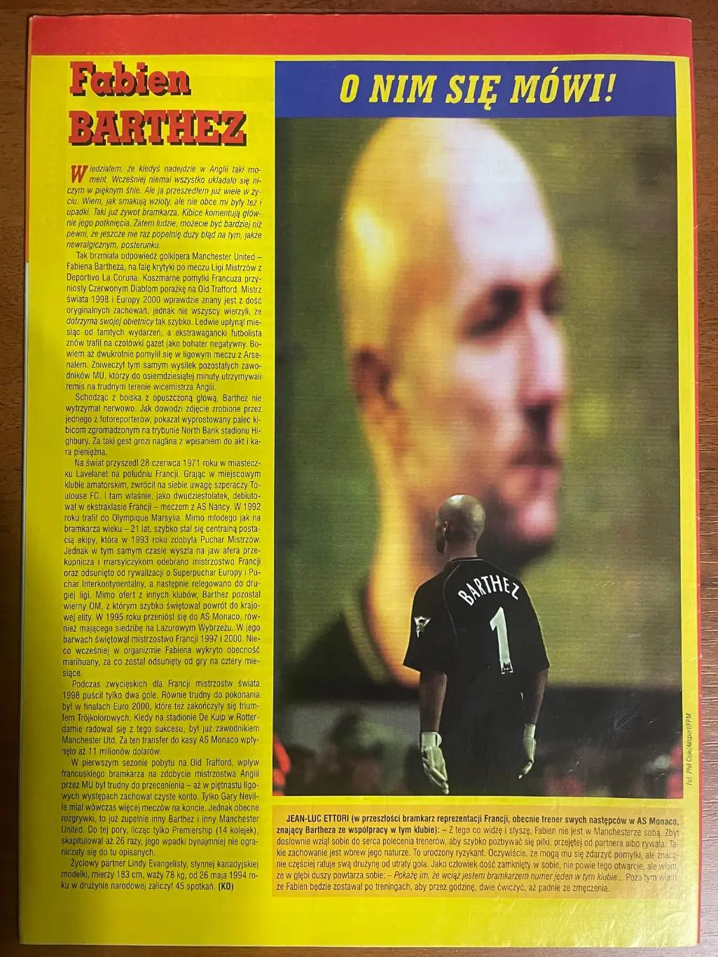 Журнал. Футбол Pilka Nozna N49/2001.Постер Польща,Хайто. 2