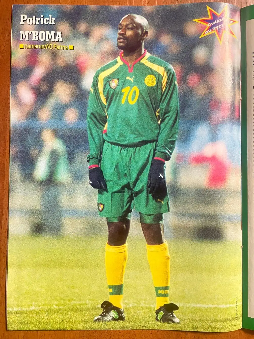 Журнал. Футбол Pilka Nozna N48/2001.Постер Камерун,Мбома. 2