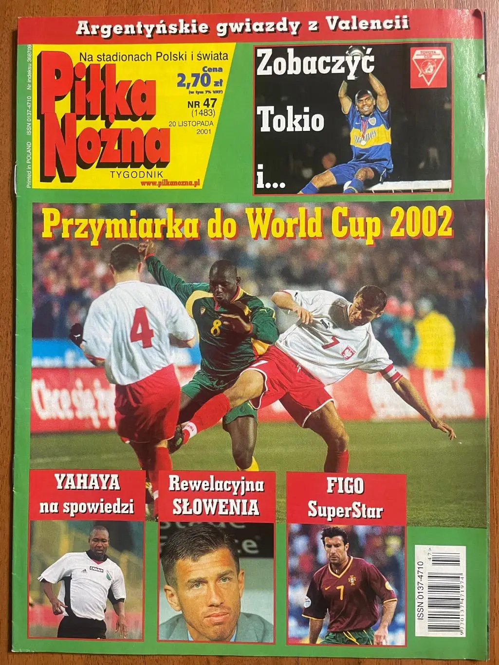 Журнал. Футбол Pilka Nozna N47/2001.Постер Спарта.