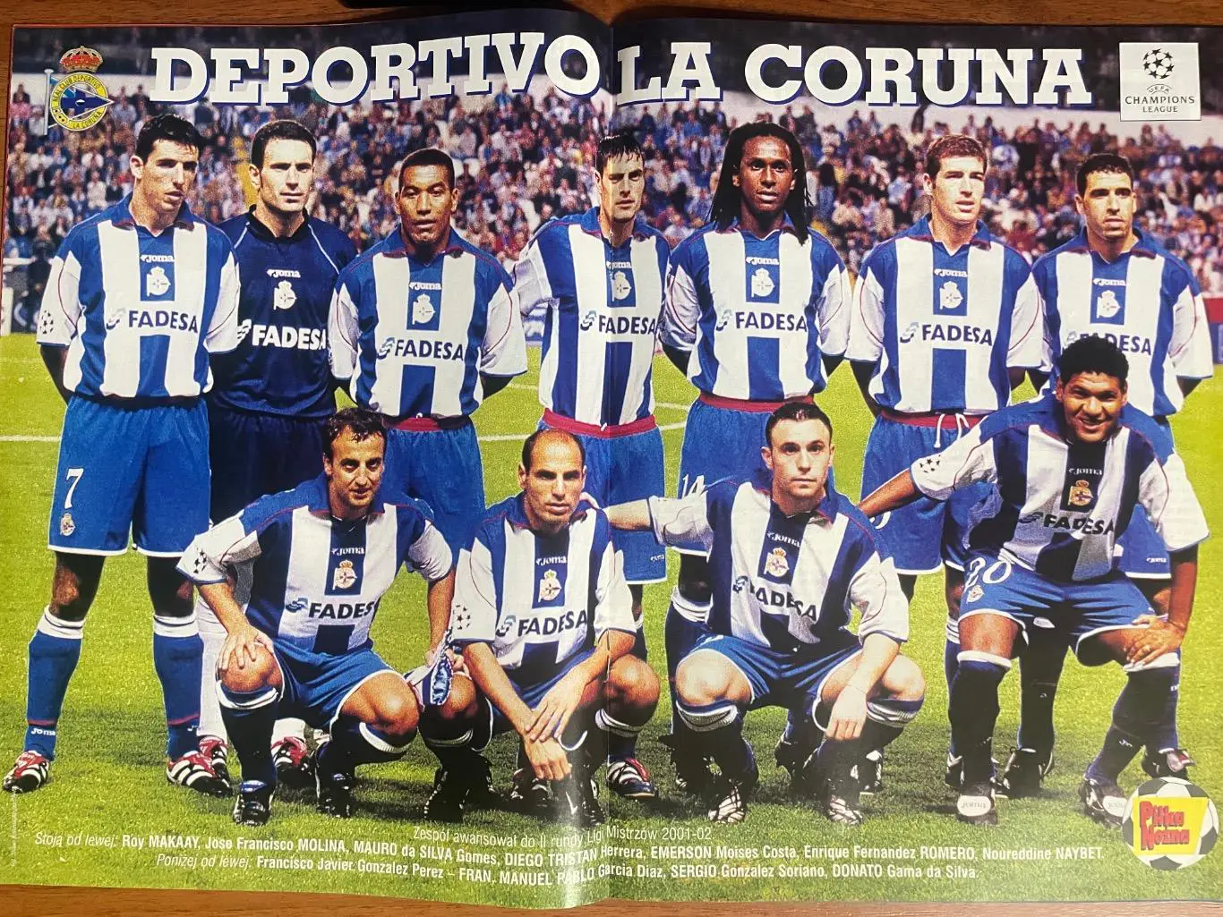 Журнал. Футбол Pilka Nozna N44/2001.Постер Депортиво. 1