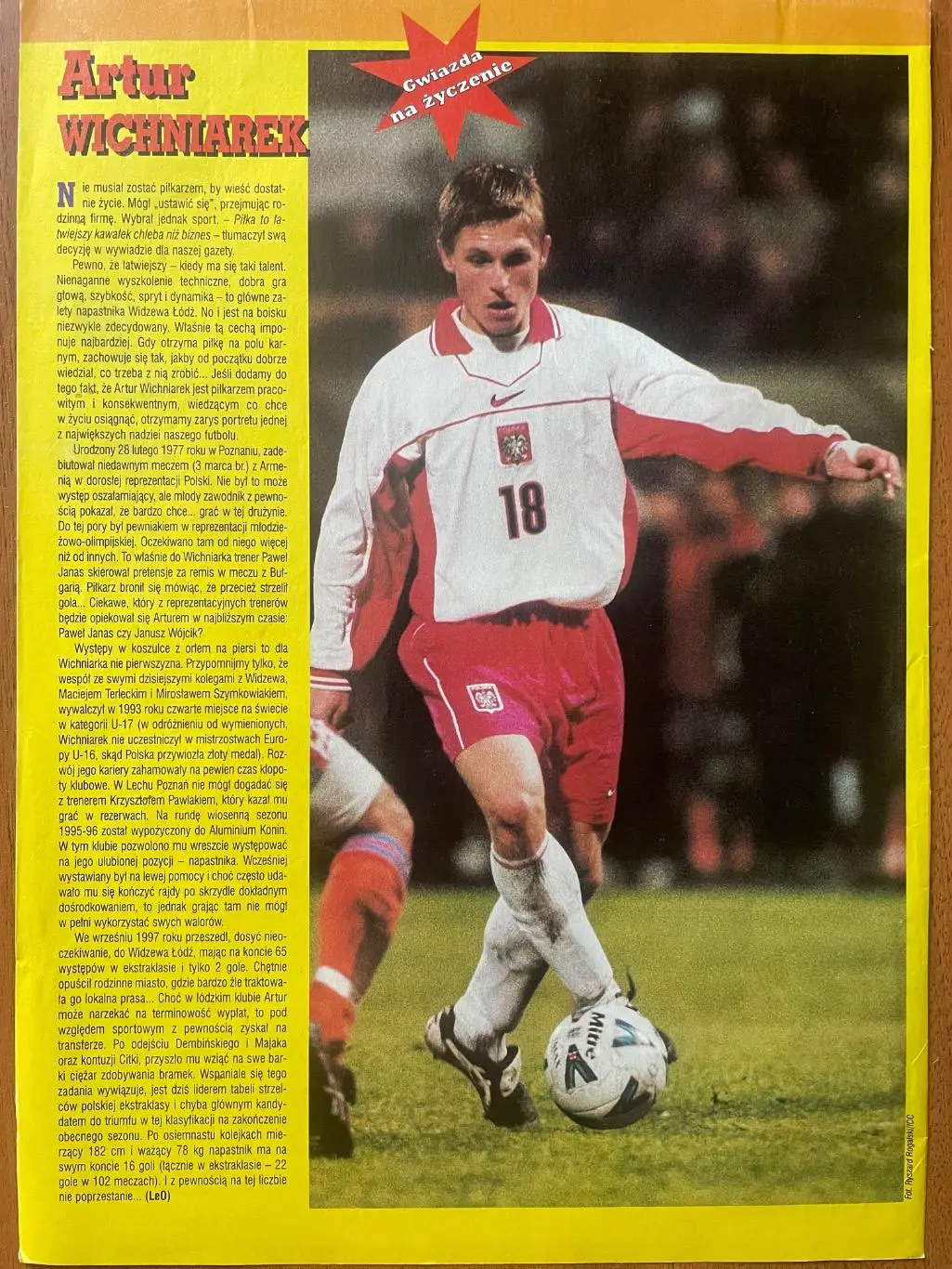 Постер з журнала Pilka Nozna Віхнярек