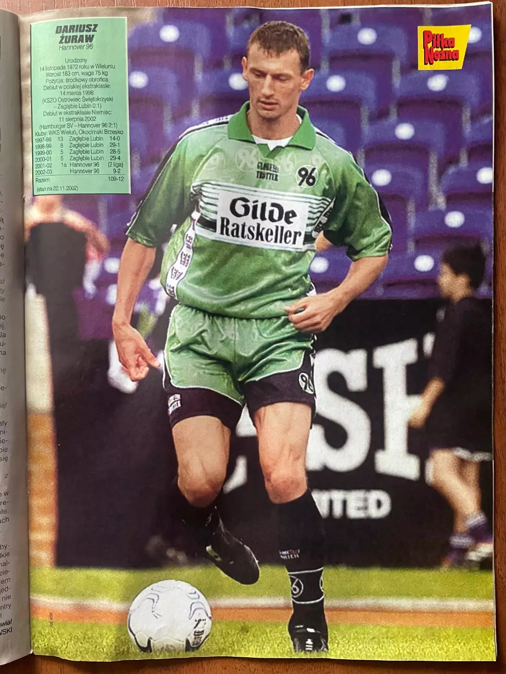 Журнал. Футбол Pilka Nozna N48/ 2002.Постер Вісла,Журав. 2