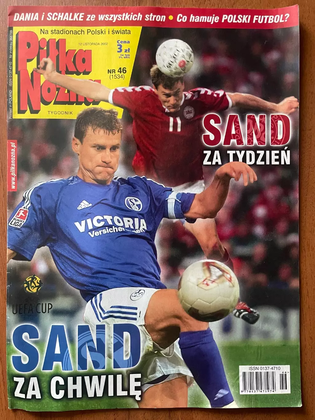 Журнал. Футбол Pilka Nozna N46/ 2002.Постер Данія,Мадей.