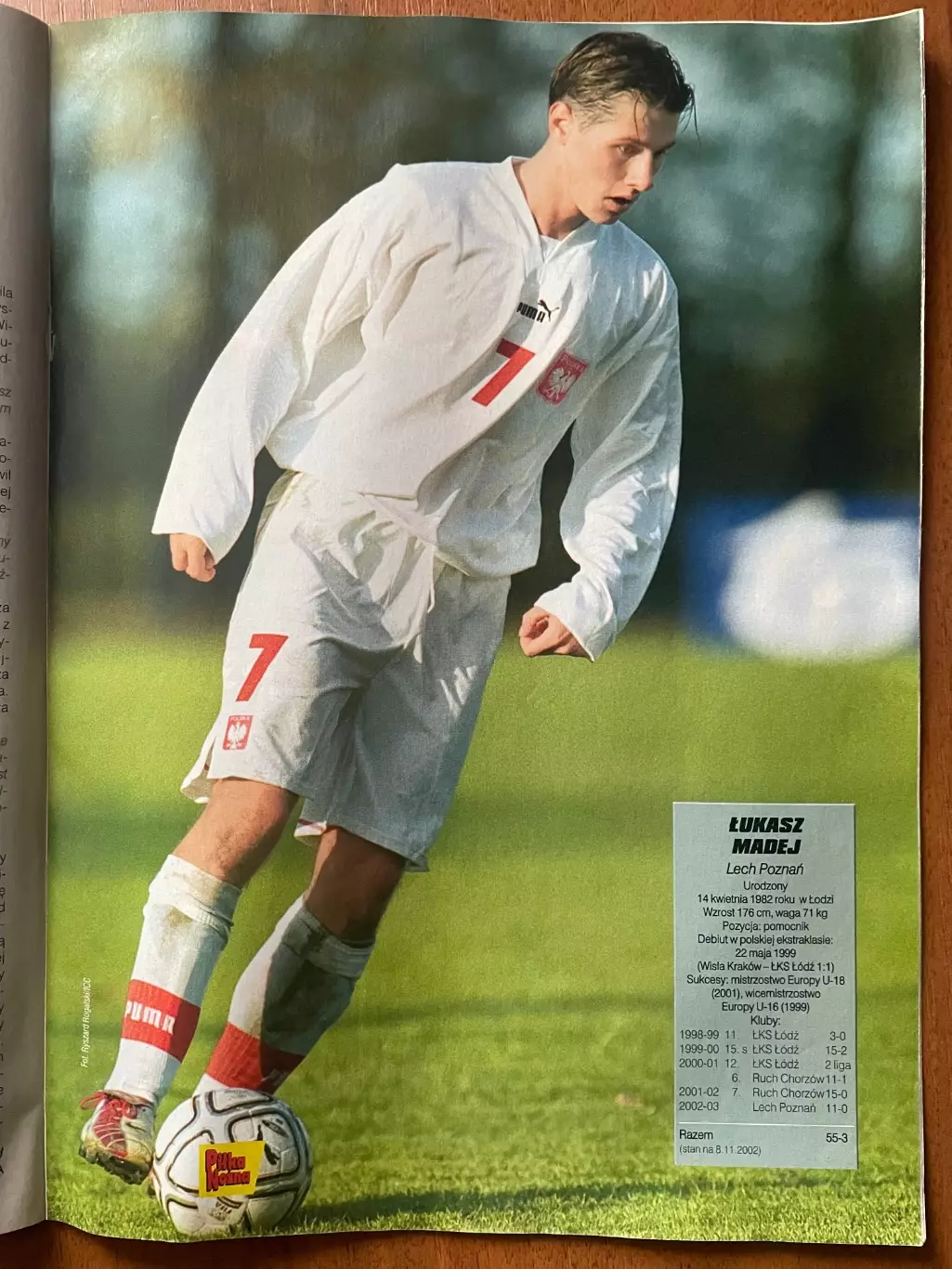 Журнал. Футбол Pilka Nozna N46/ 2002.Постер Данія,Мадей. 2