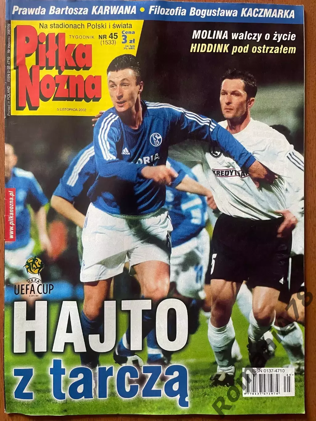 Журнал. Футбол Pilka Nozna N45/ 2002.Постер Рома,Нієдзєлан.