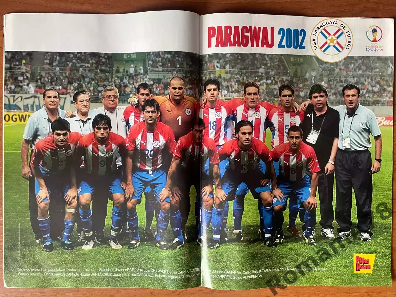 Журнал. Футбол Pilka Nozna N44/ 2002.Постер Парагвай,Давідовскі. 1