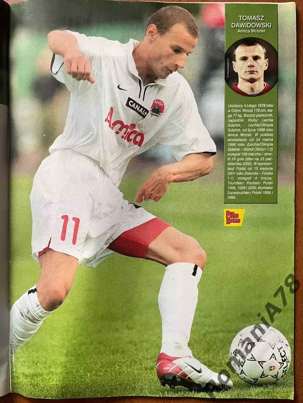 Журнал. Футбол Pilka Nozna N44/ 2002.Постер Парагвай,Давідовскі. 2