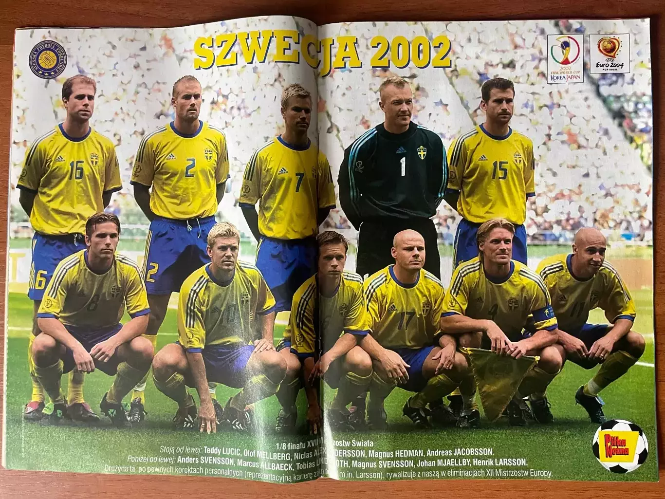 Журнал. Футбол Pilka Nozna N41/ 2002.Постер Швеція,Бурхард. 1