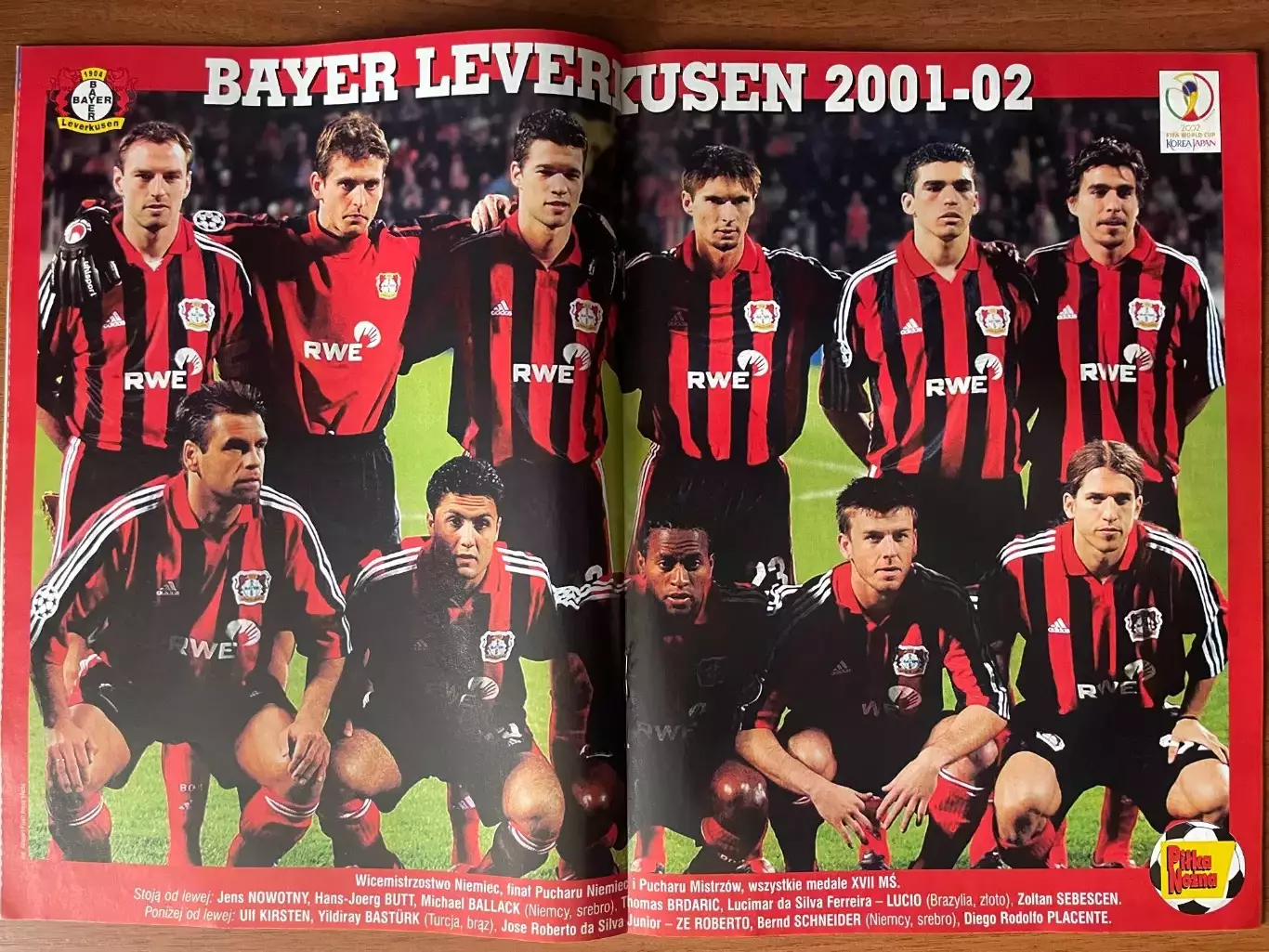 Журнал. Футбол Pilka Nozna N30/ 2002.Постер Байер,Тирайскі. 1