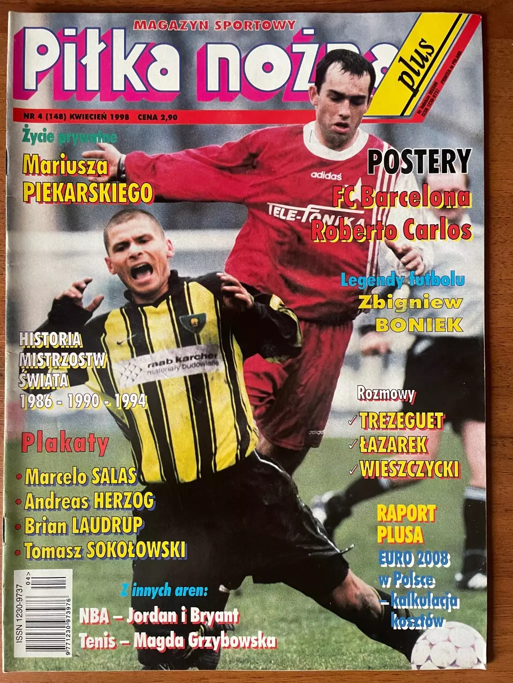 Журнал. Футбол Pilka Nozna Plus N4/ 1998.Постер Лаудруп,Херцог,Салас...
