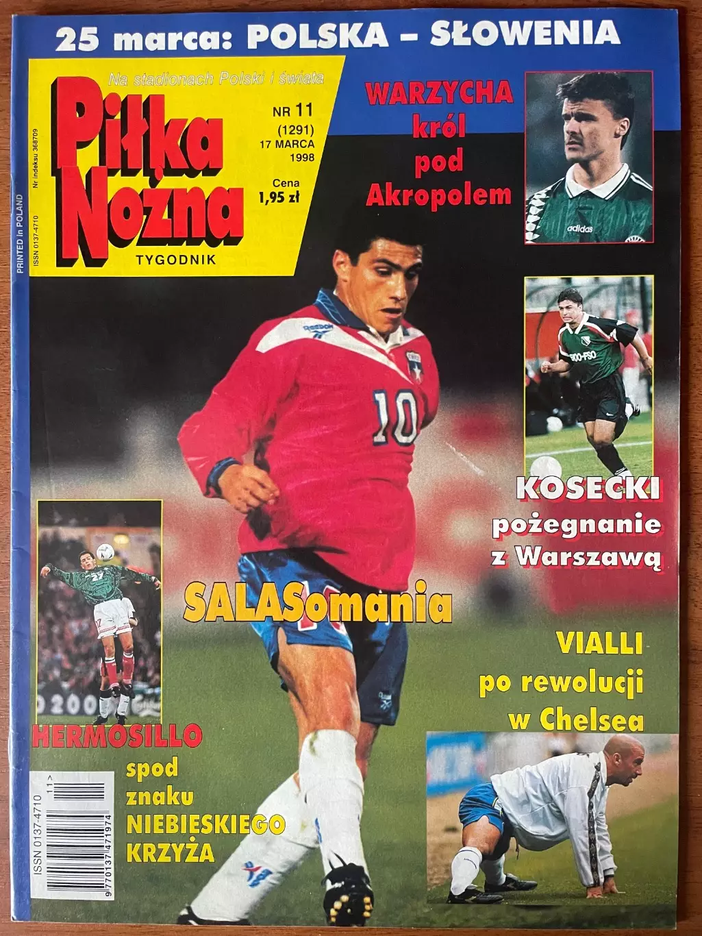 Журнал. Футбол Pilka Nozna N11/ 1998.Постер Бабангіда,Віаллі,Полонія..