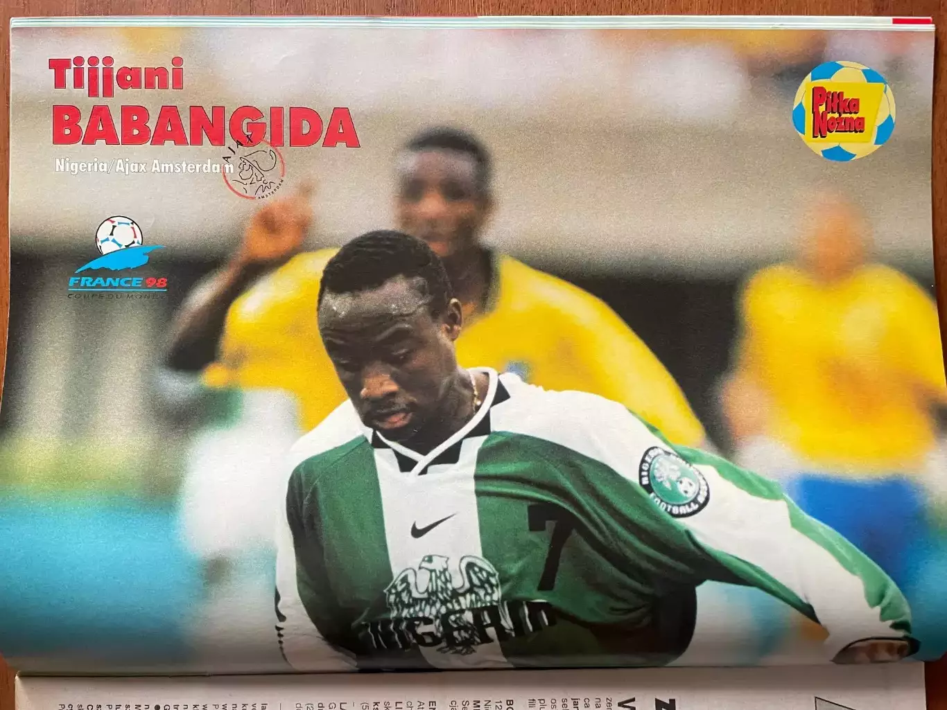 Журнал. Футбол Pilka Nozna N11/ 1998.Постер Бабангіда,Віаллі,Полонія.. 2