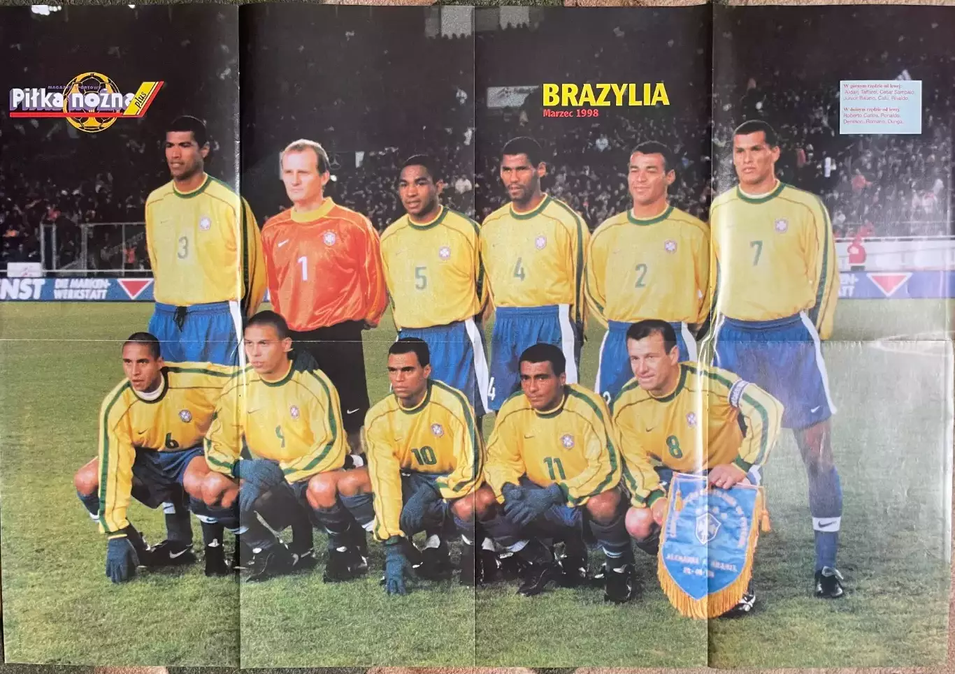 Журнал. Футбол Pilka Nozna Plus N5/ 1998.Постер Бразилія,Роналдо,Бекхем,Камінеро 1