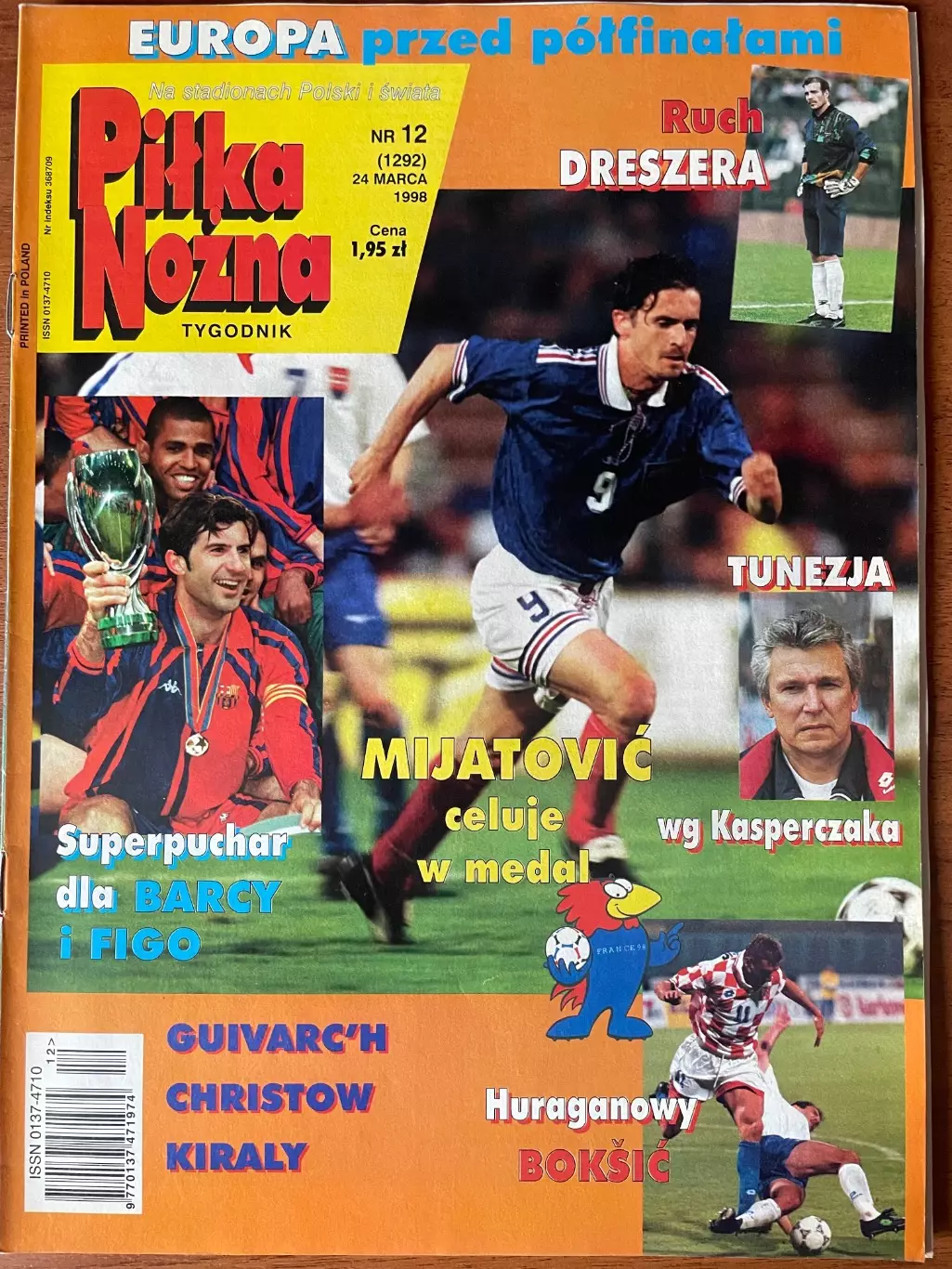 Журнал. Футбол Pilka Nozna N1/ 1998.Постер Гурнік,Палух.