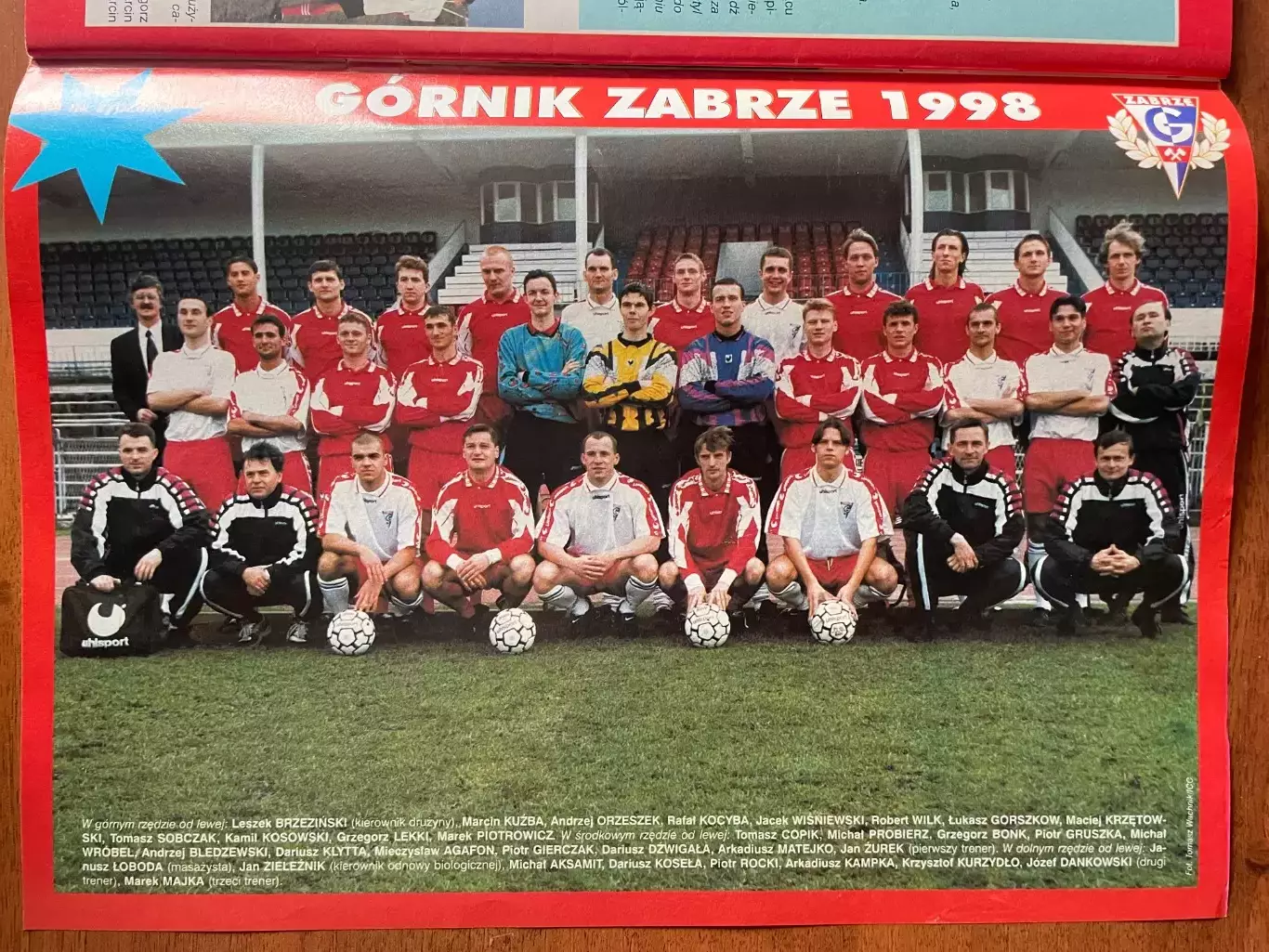 Журнал. Футбол Pilka Nozna N1/ 1998.Постер Гурнік,Палух. 1