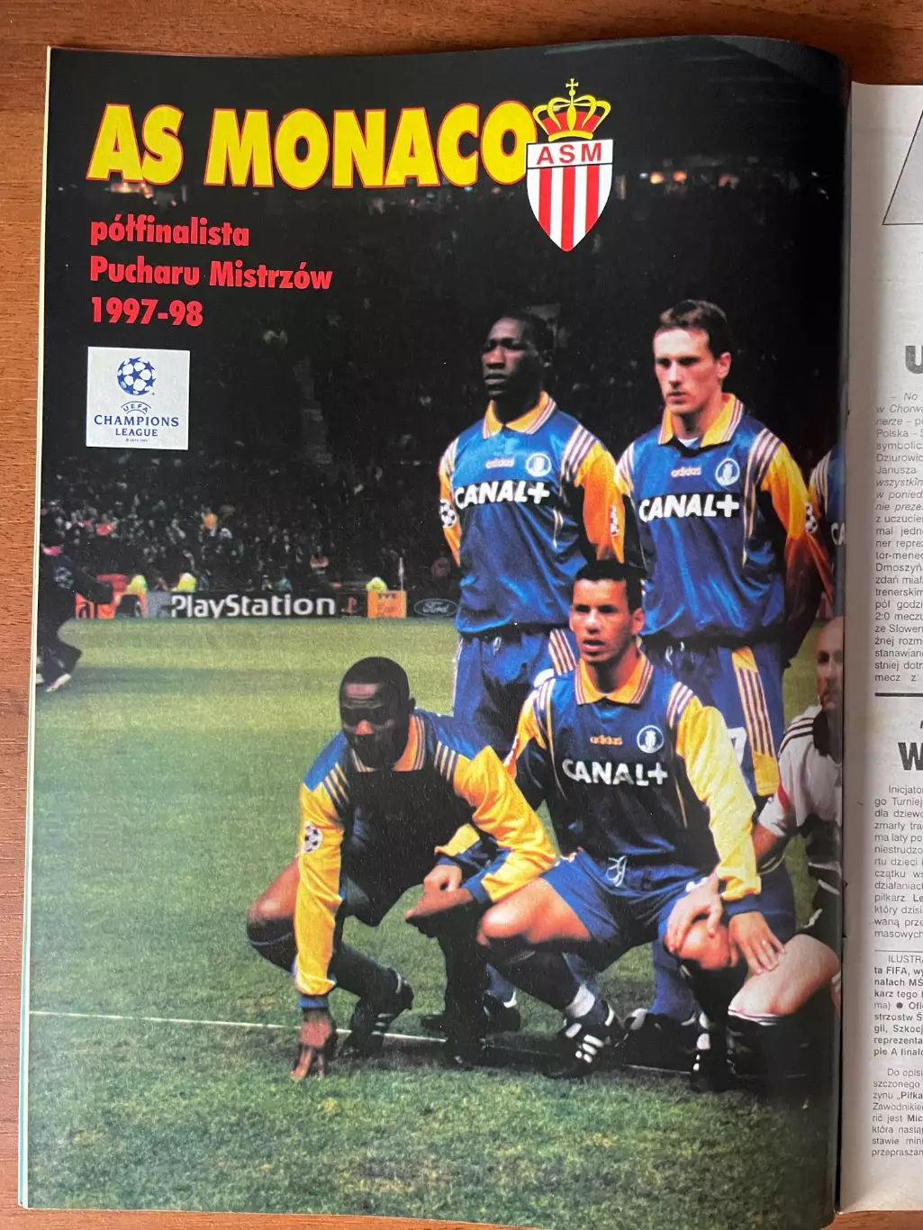 Журнал. Футбол Pilka Nozna N13/ 1998.Постер Атлетіко,Монако,Фло,Кафу. 2
