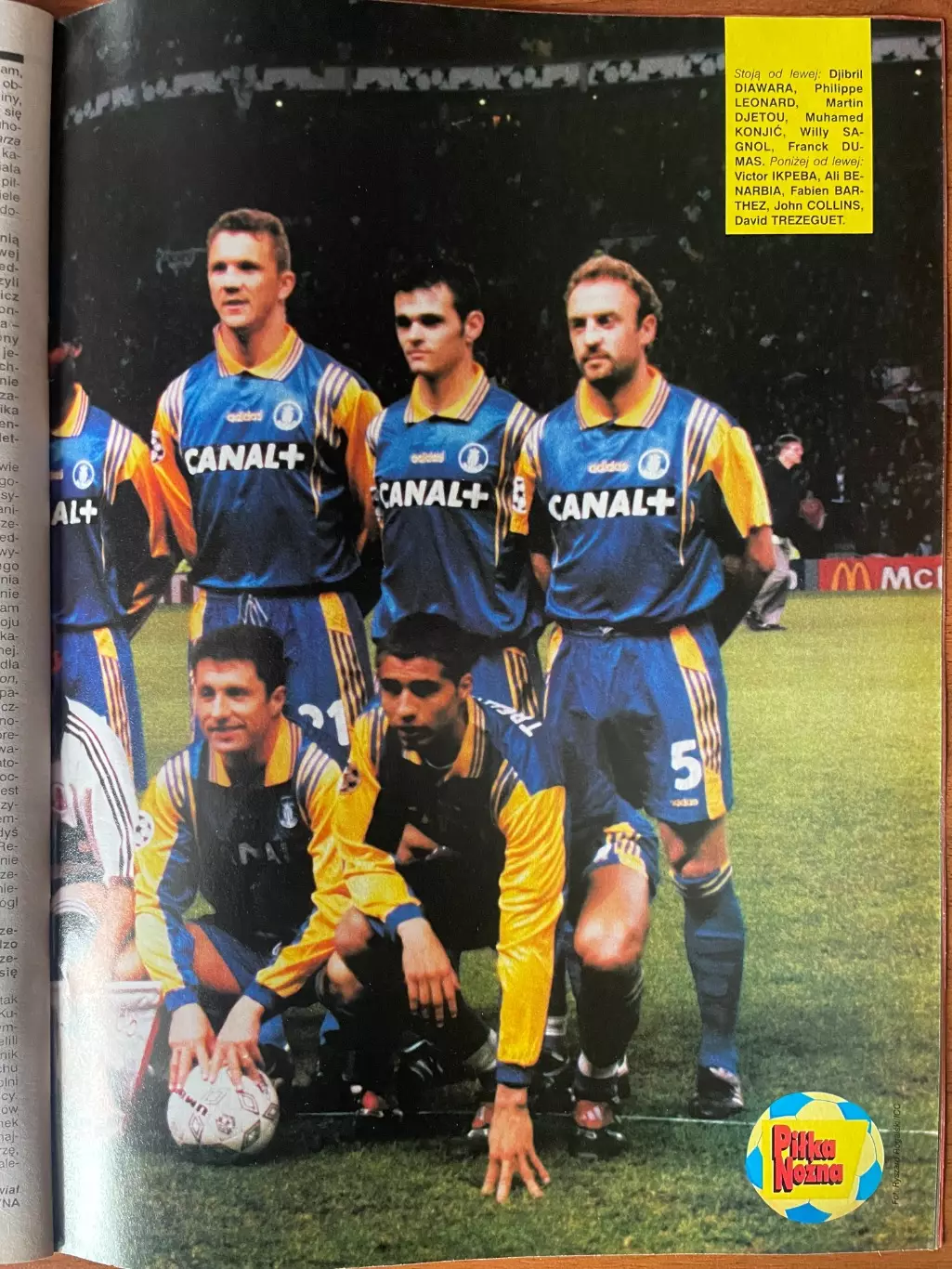 Журнал. Футбол Pilka Nozna N13/ 1998.Постер Атлетіко,Монако,Фло,Кафу. 3