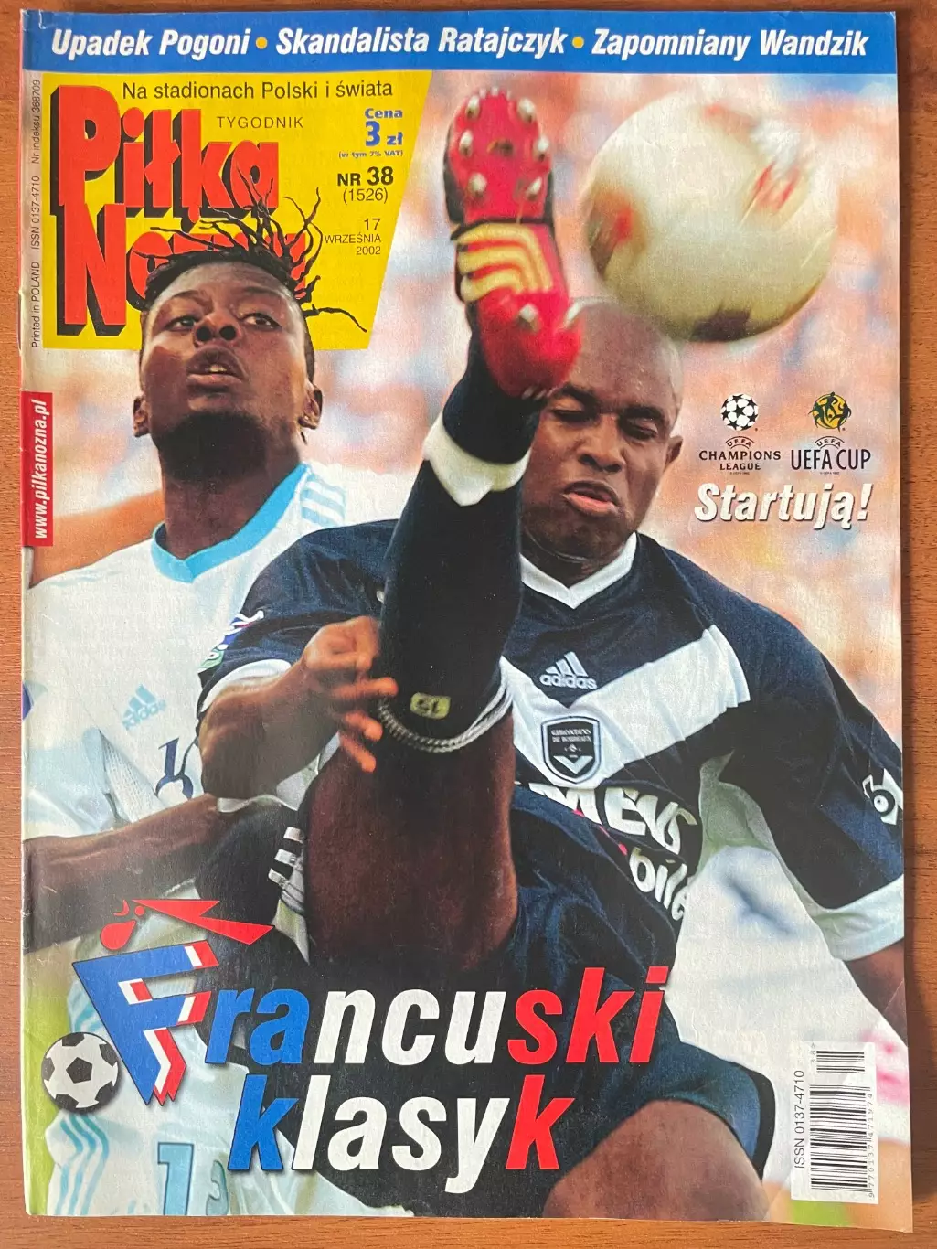 Журнал. Футбол Pilka Nozna N38/ 2002.Постер Аміка,Ратайчик.