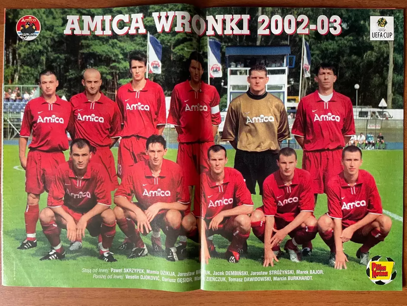 Журнал. Футбол Pilka Nozna N38/ 2002.Постер Аміка,Ратайчик. 1
