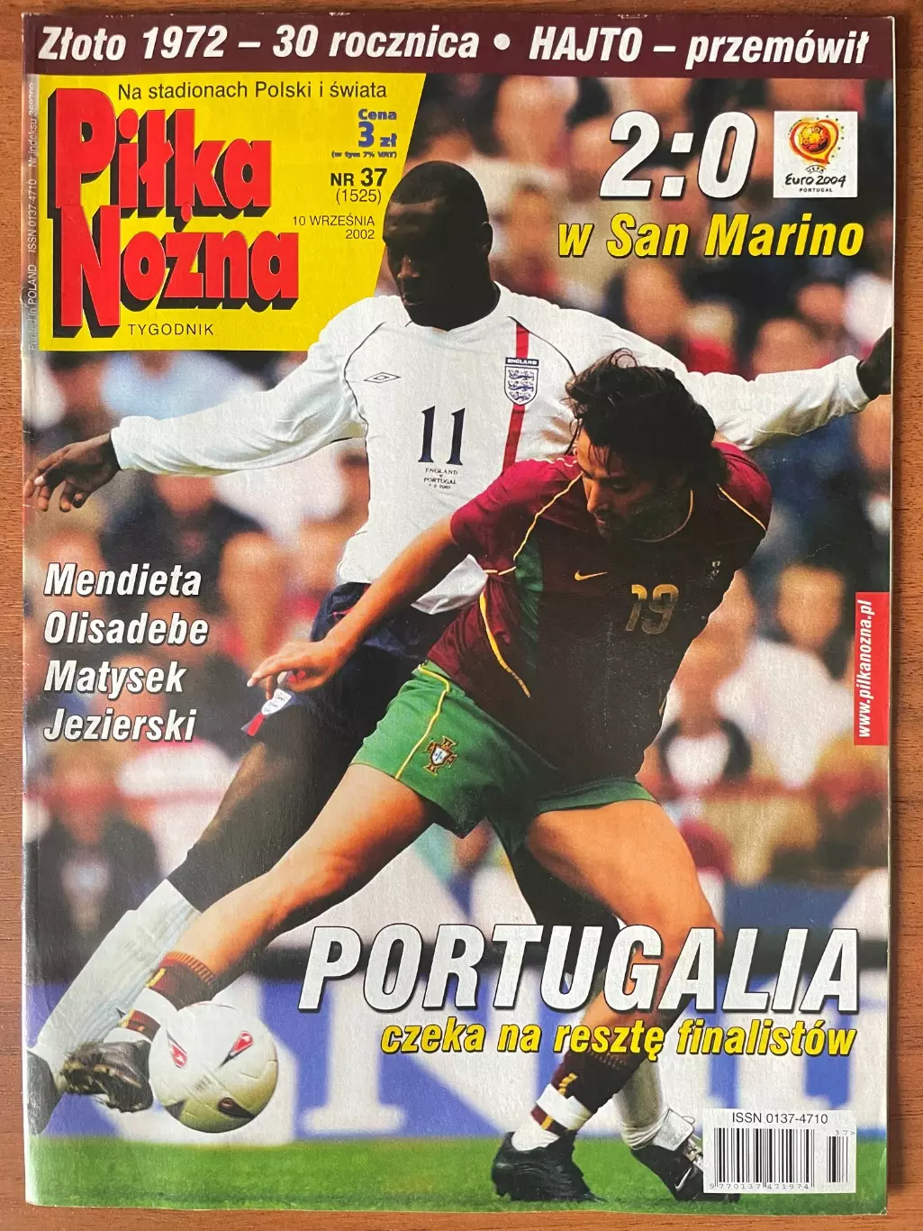 Журнал. Футбол Pilka Nozna N37/ 2002.Постер Барселона,Пятек.