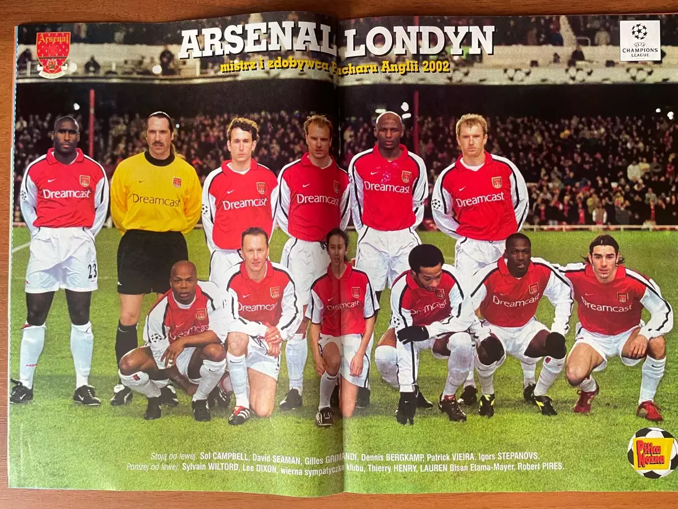 Журнал. Футбол Pilka Nozna N32/ 2002.Постер Арсенал,Польща. 1