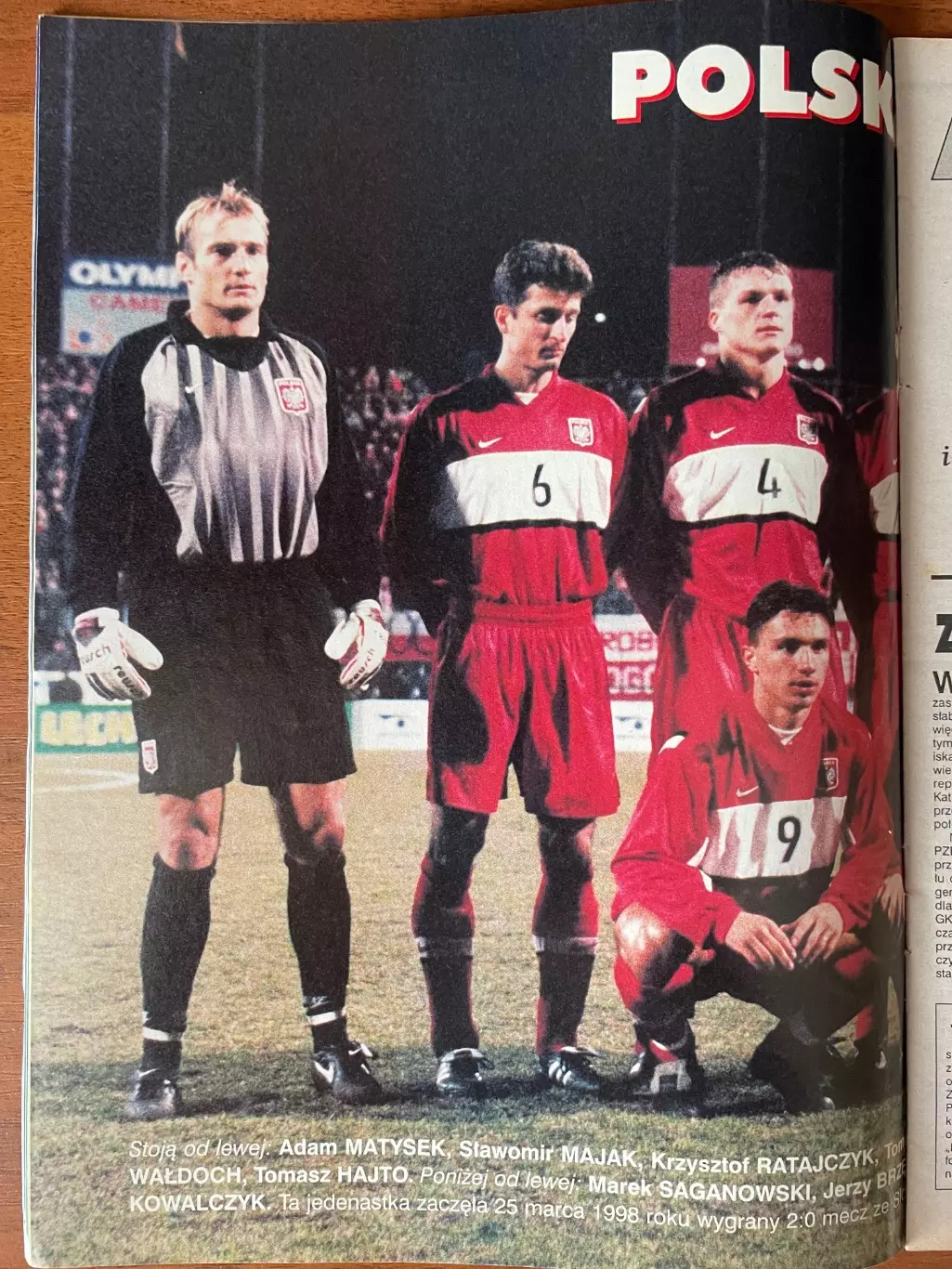 Журнал. Футбол Pilka Nozna N14/ 1998.Постер Польща,Вієрі,Польстер.. 2