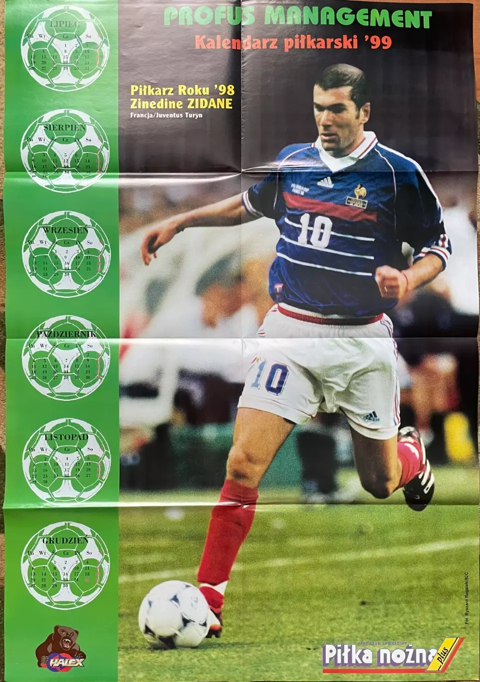 Журнал. Футбол Pilka Nozna Plus N1/ 1998.Постер Баджо,Тотті,Бартез,Зідан... 1