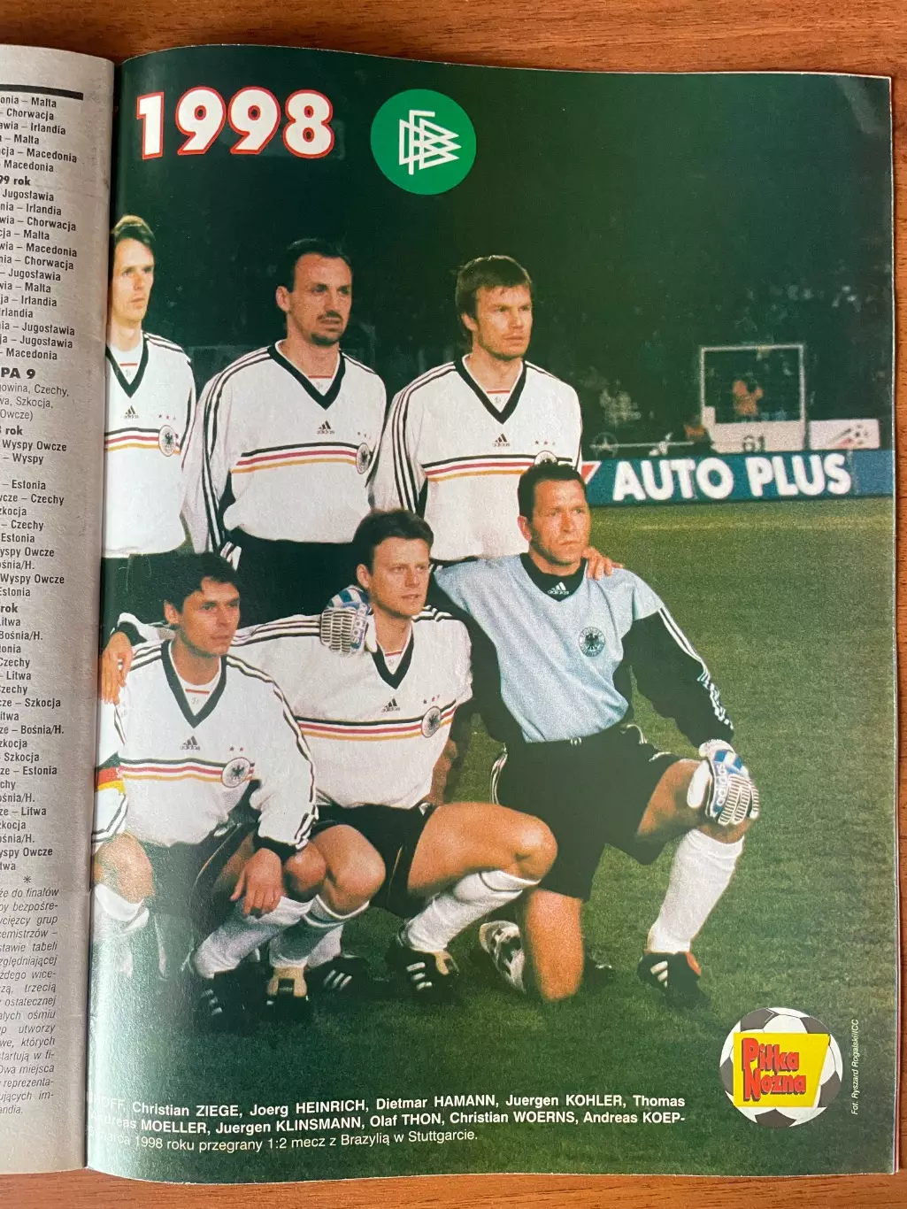 Журнал. Футбол Pilka Nozna N15/ 1998.Постер Німеччина,Лаудруп,Зідан. 3