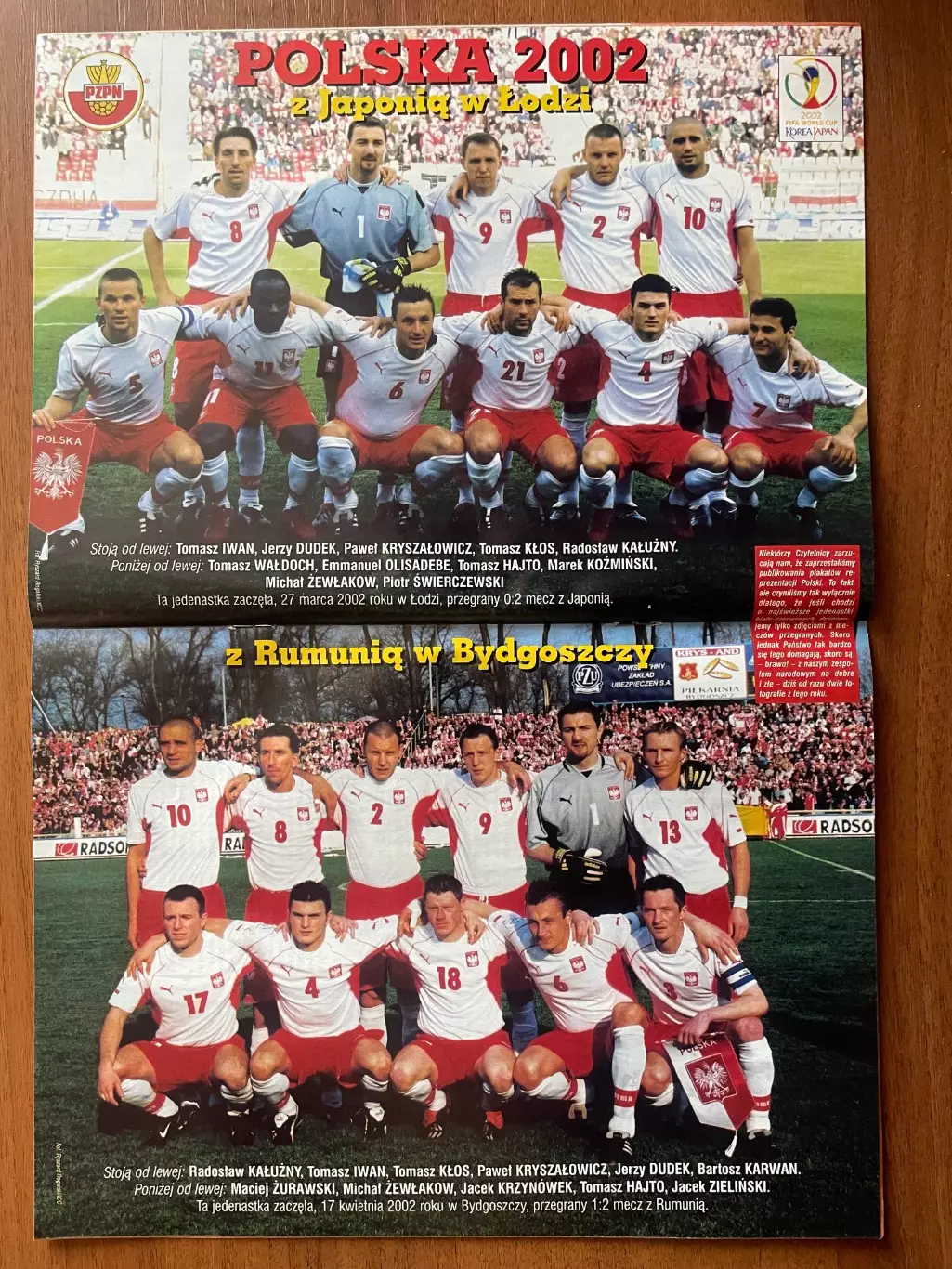Журнал. Футбол Pilka Nozna N3/ 2002.Постери Польща2. 3