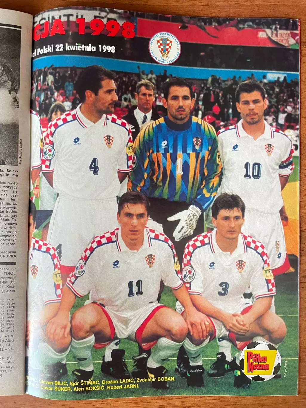 Журнал. Футбол Pilka Nozna N16/ 1998.Постер Аякс,Хорватія,Рауль,Окоча. 3