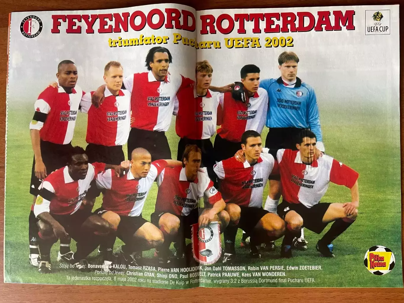 Журнал. Футбол Pilka Nozna N21/ 2002.Постер Фейеноорд. 1