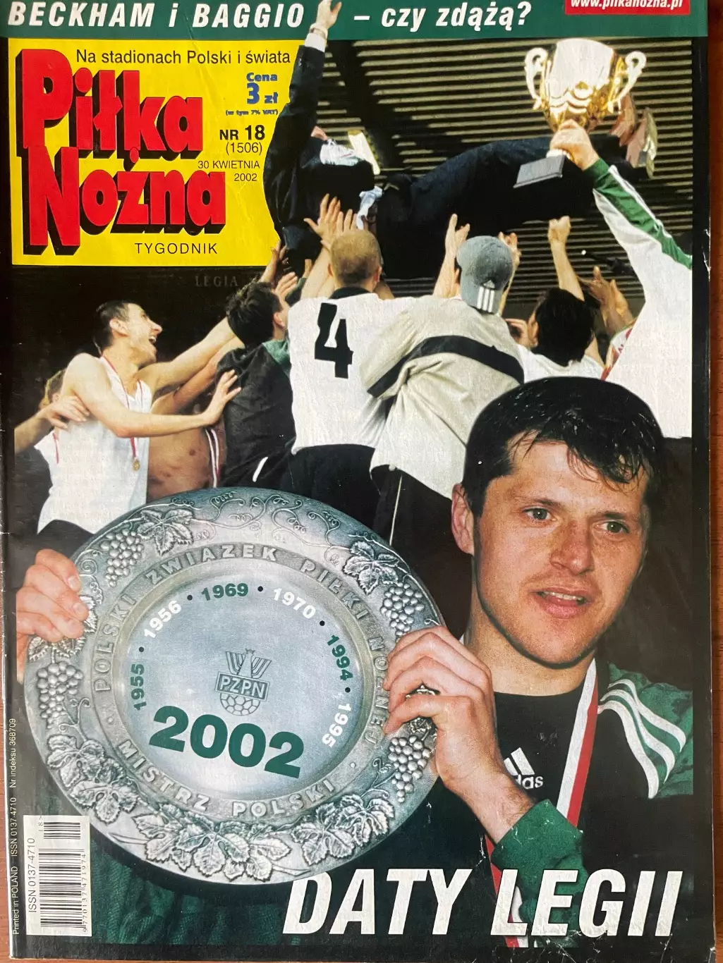 Журнал. Футбол Pilka Nozna N18/ 2002.Постер Журавскі