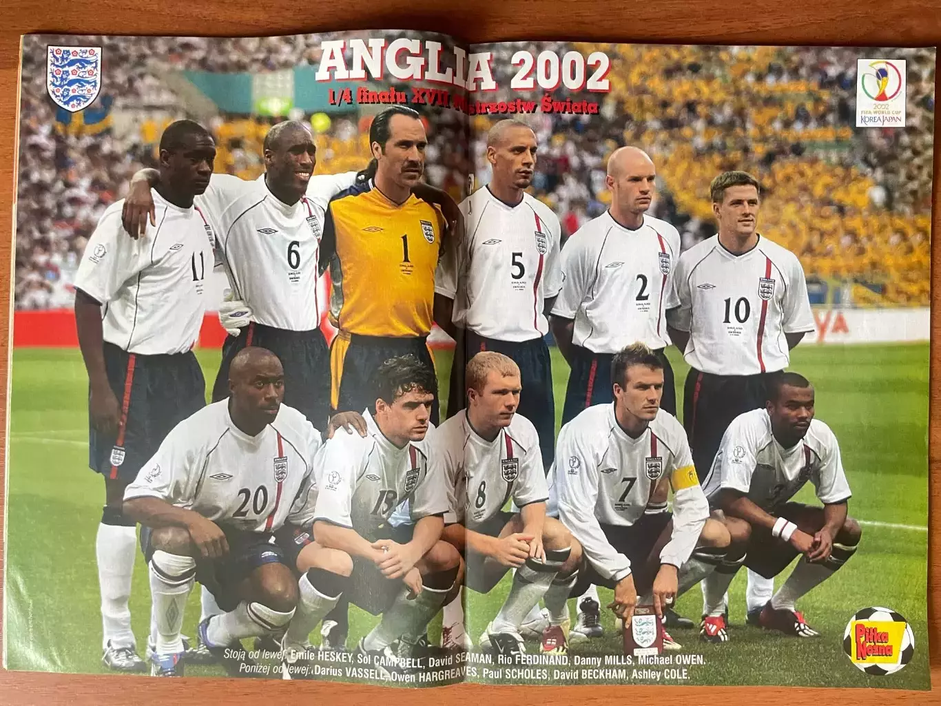 Журнал. Футбол Pilka Nozna N35/ 2002.Постер Англія 1