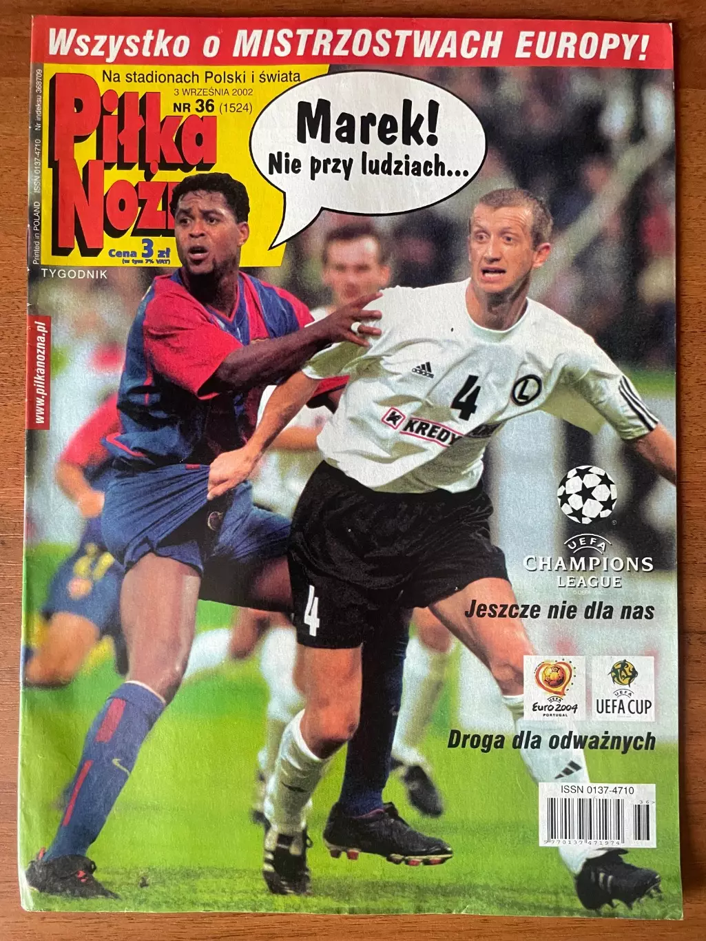 Журнал. Футбол Pilka Nozna N36/ 2002.Постер Польща