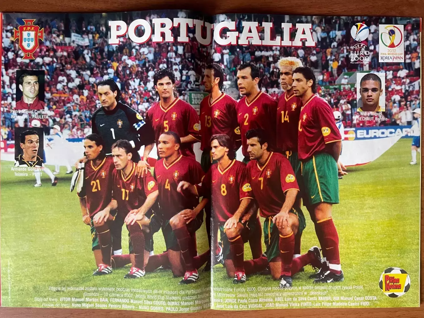 Журнал. Футбол Pilka Nozna N1/ 2002.Постер Португалія 1