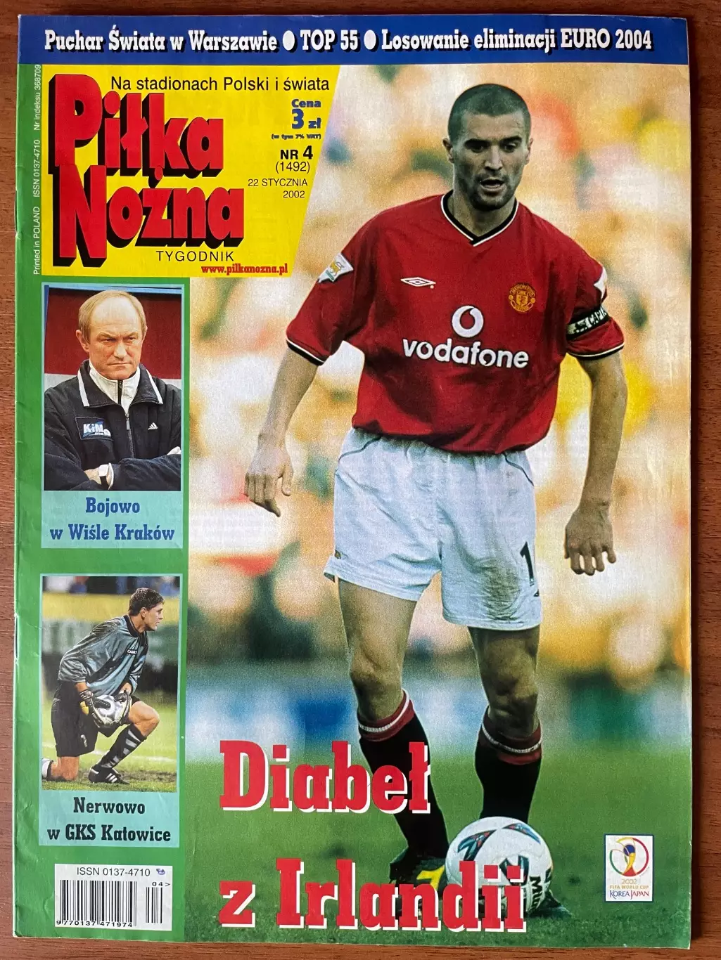 Журнал. Футбол Pilka Nozna N4/ 2002.Постер Ірландія,Кін