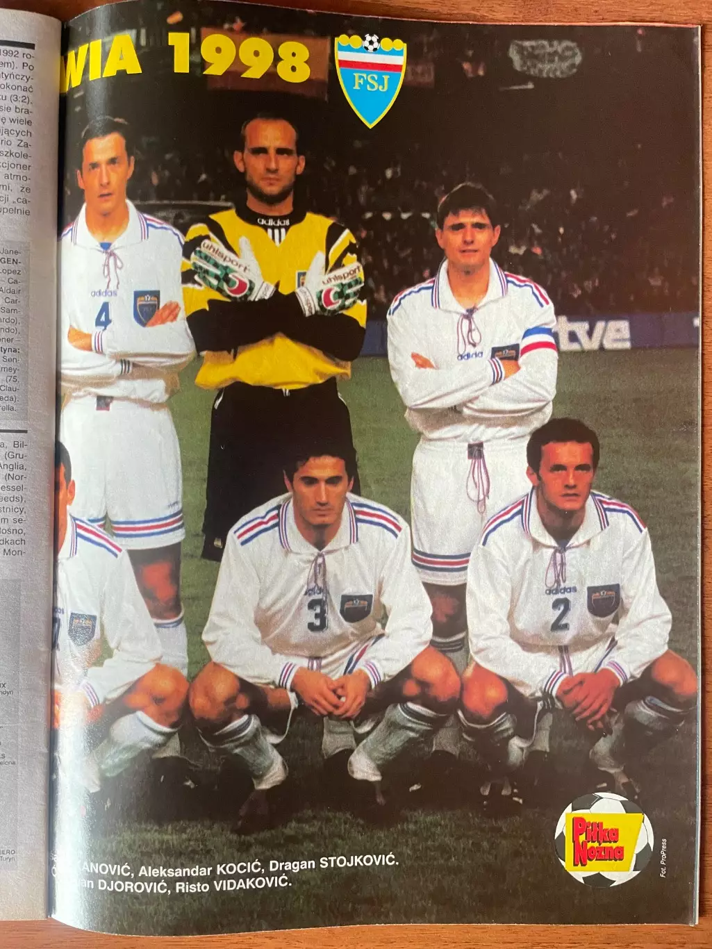 Журнал. Футбол Pilka Nozna N18/ 1998.Постер Югославія.,Бірхофф,Юговіч. 3