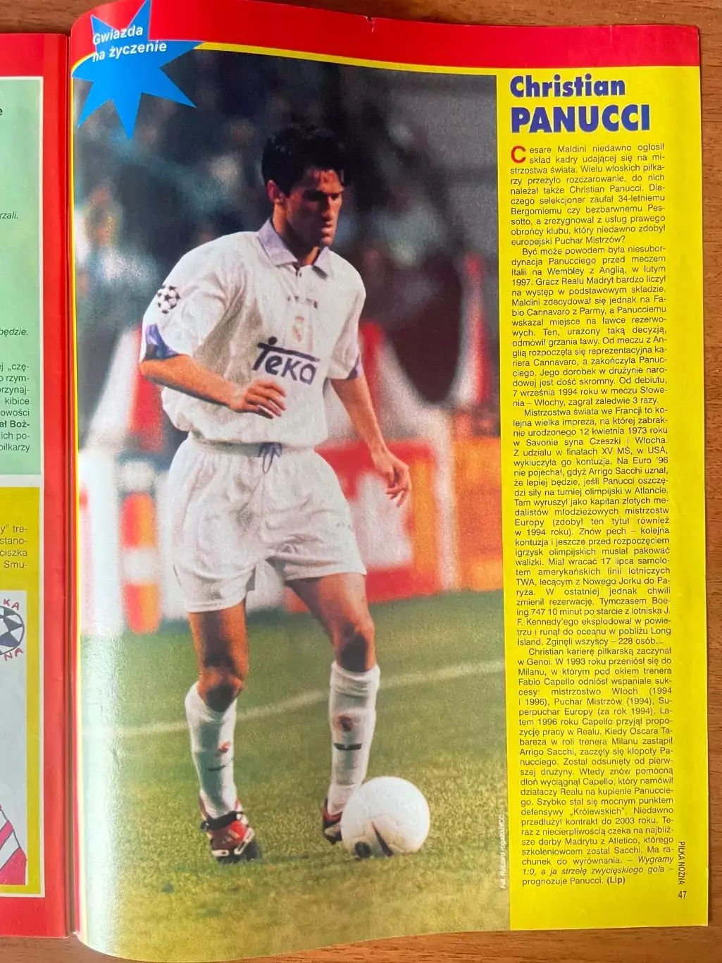 Журнал. Футбол Pilka Nozna N22/ 1998.Постер Інтер,Віаллі,Міятовіч. 6