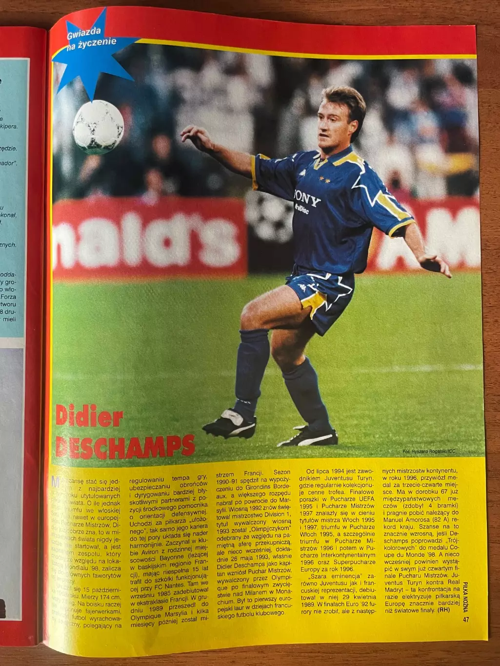 Журнал. Футбол Pilka Nozna N19/ 1998.Постер Англія,Йерро,Ширер,Іліє. 6