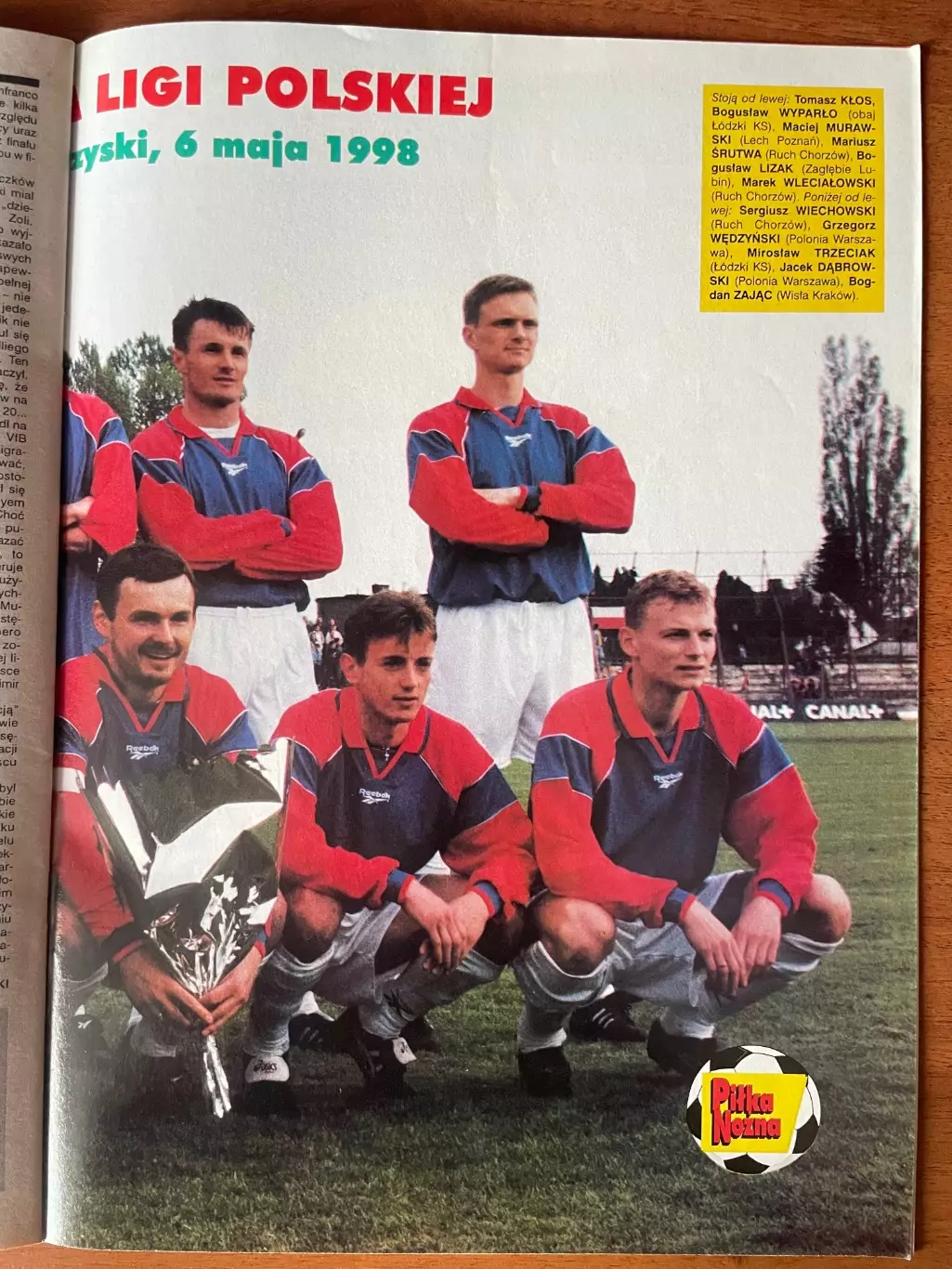 Журнал. Футбол Pilka Nozna N20/ 1998.Постер Островєц,Сімеоне,Бобан. 5