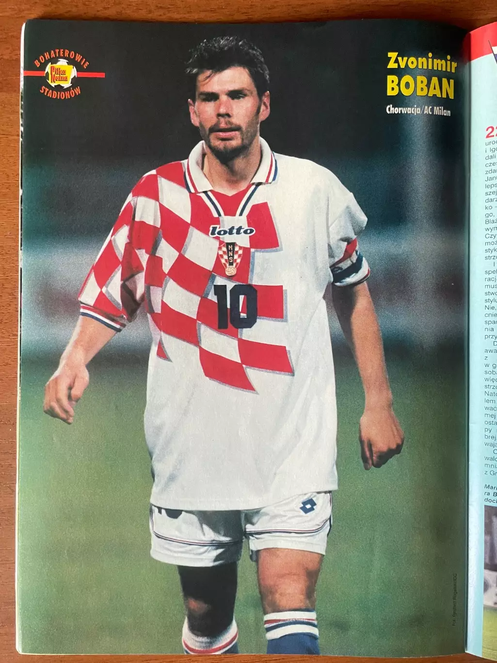 Журнал. Футбол Pilka Nozna N20/ 1998.Постер Островєц,Сімеоне,Бобан. 1