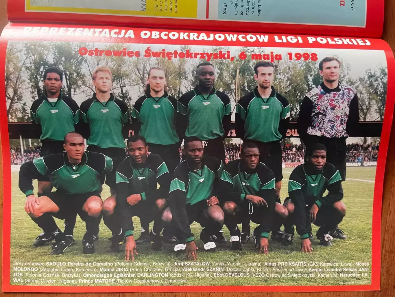 Журнал. Футбол Pilka Nozna N20/ 1998.Постер Островєц,Сімеоне,Бобан. 6