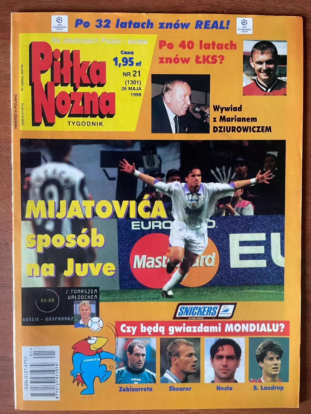 Журнал. Футбол Pilka Nozna N21/ 1998.Постер Челсі.