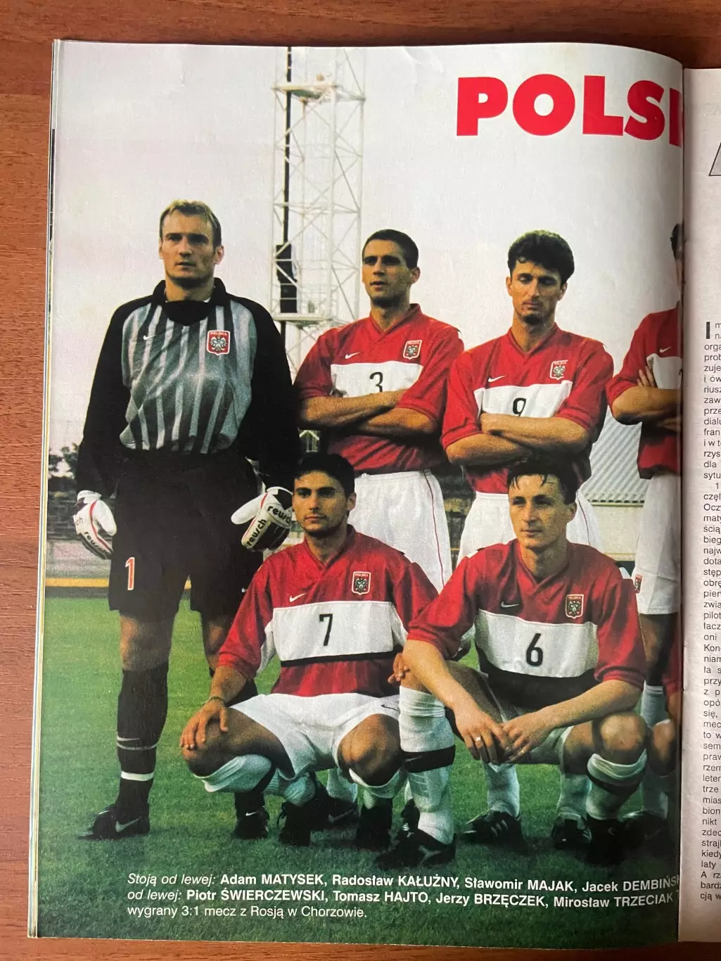 Журнал. Футбол Pilka Nozna N23/ 1998.Постер Польща,Туніс,Вієйра. 1