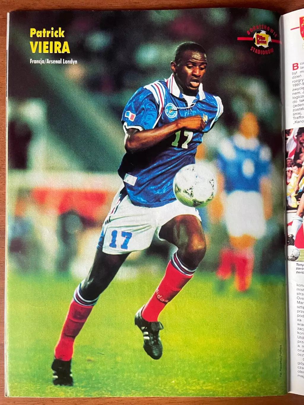 Журнал. Футбол Pilka Nozna N23/ 1998.Постер Польща,Туніс,Вієйра. 4