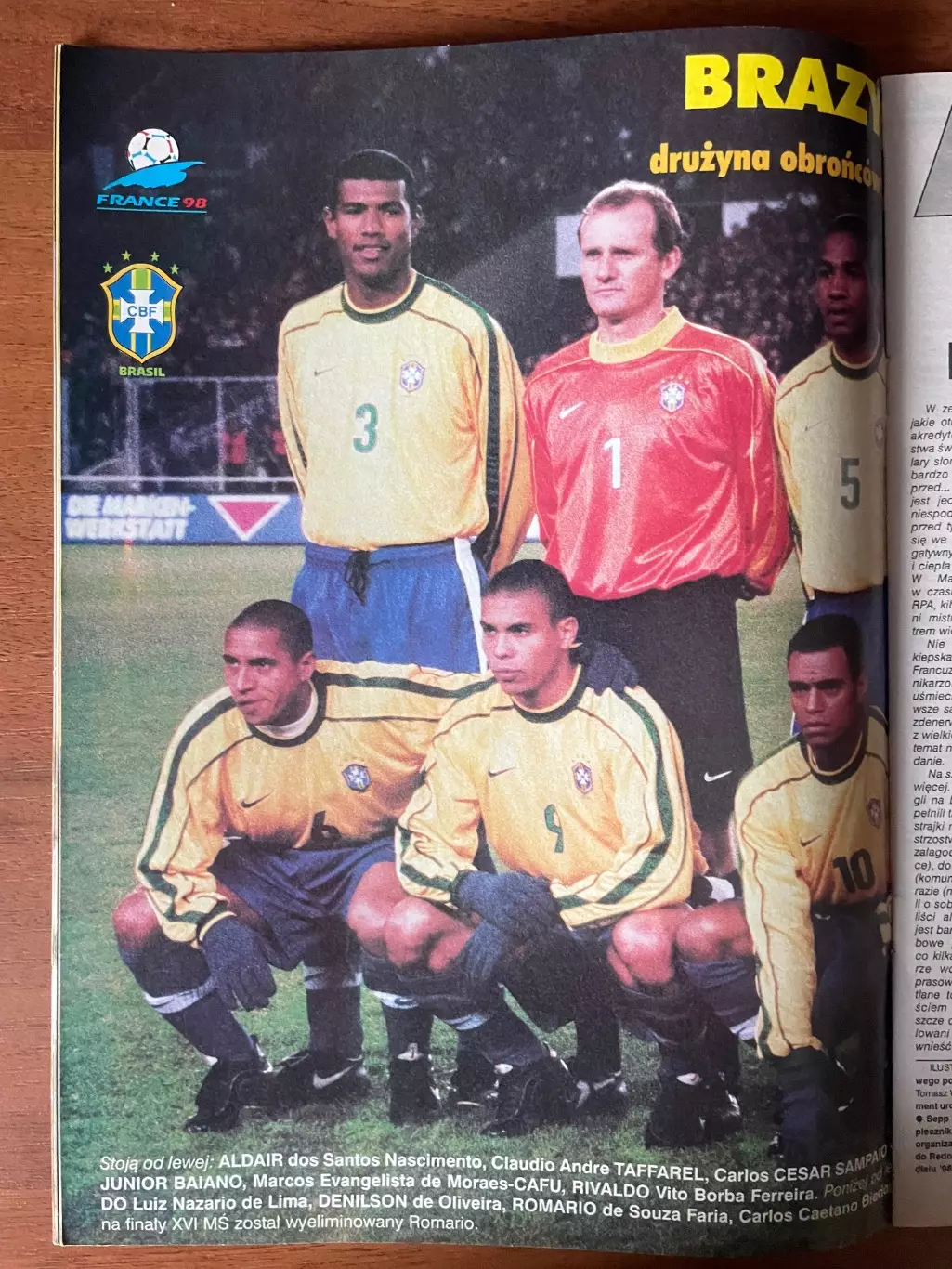Журнал. Футбол Pilka Nozna N24/ 1998.Постер Бразилія,Консел. 3